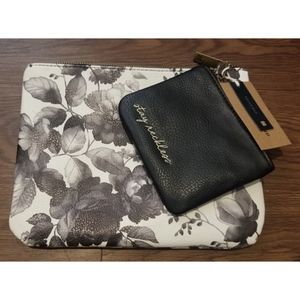 Lucky Brand Floral Black White Clutch Purse NWT